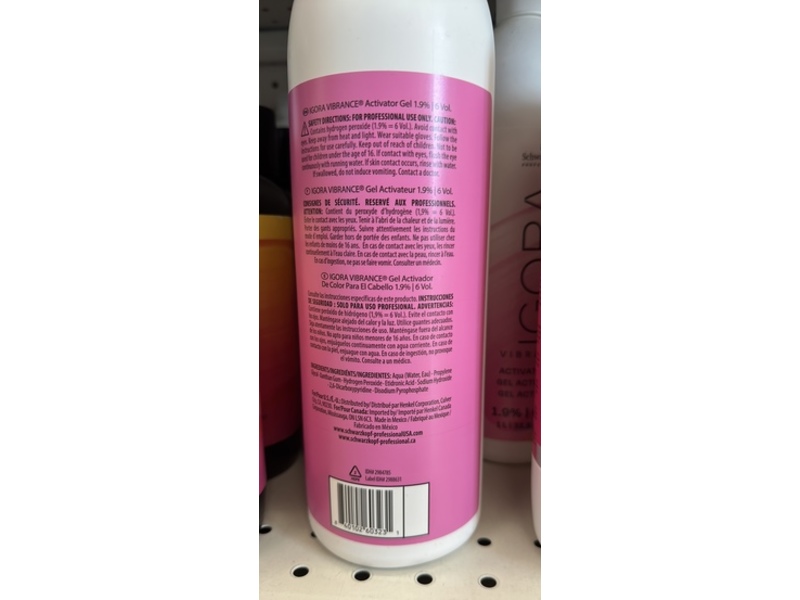 Schwarzkopf Igora Vibrance Activator Gel, 6 Volume, 33.8 fl oz/1 L