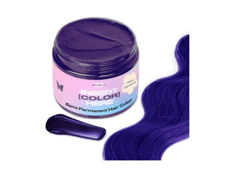 Insert [Color] Here Semi Permanent Conditioning Hair Color, Amethyst, 5.74 oz/170 mL