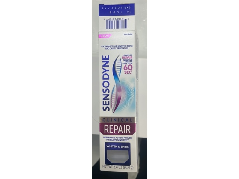 Sensodyne Clinical Repair White & Shine Toothpaste, 3.4 oz/96.4 g