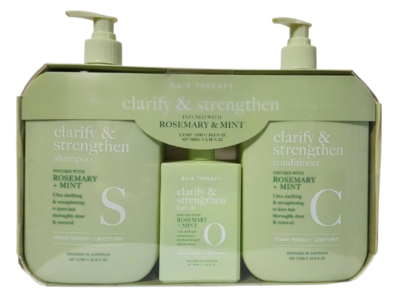 Hair Therapy Clarify & Strengthen Set, Rosemary & Mint