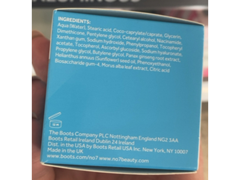 No7 Hydraluminous + Hydrating Whipped Day Cream, Hyaluronic Acid + Niacinamide, 1.69 fl oz/50 mL