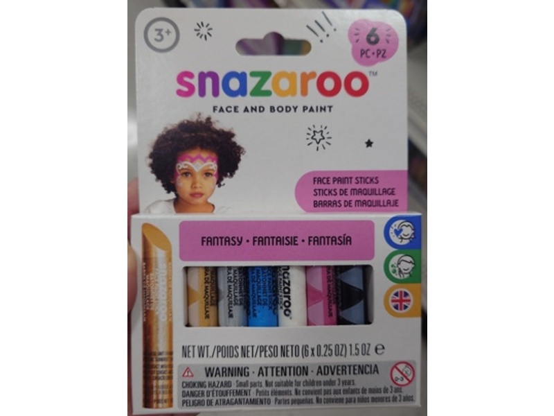 Snazaroo Face And Body Paint Sticks, Fantasy, 1.5 oz, Pack Of 6