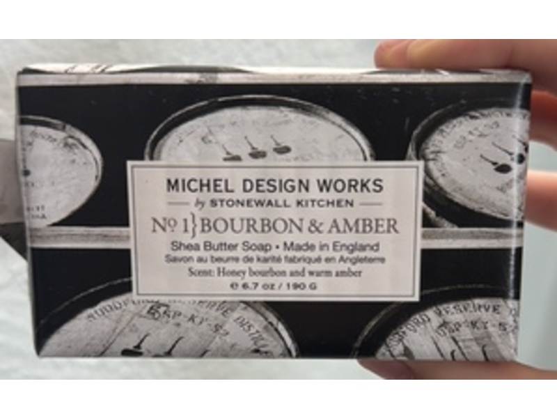 Michel Design Works Shea Butter Soap, Bourbon & Amber, 6.7 oz/190 g