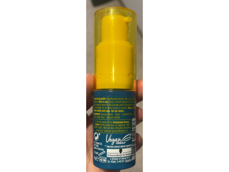 Schwarzkopf Got2b Plump'd Powder Styling Spray, Texture & Volume, 8 g