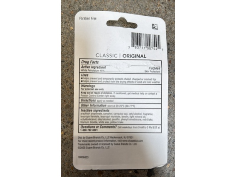 ChapStick Lip Balm, Classic Original, 0.15 fl oz, 3 Count