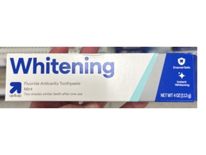 Up&up Whitening Fluoride Anticavity Toothpaste, Mint, 4 oz/113 g
