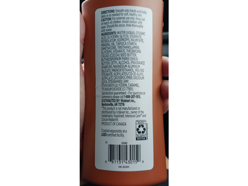 Equate Beauty Moisturizer Lotion, Cocoa Butter, 10 fl oz/295 mL