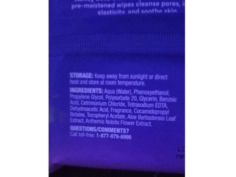 Ashley Belle Collection Cleansing Facial Wipes, Lavender Glow, 30 Count