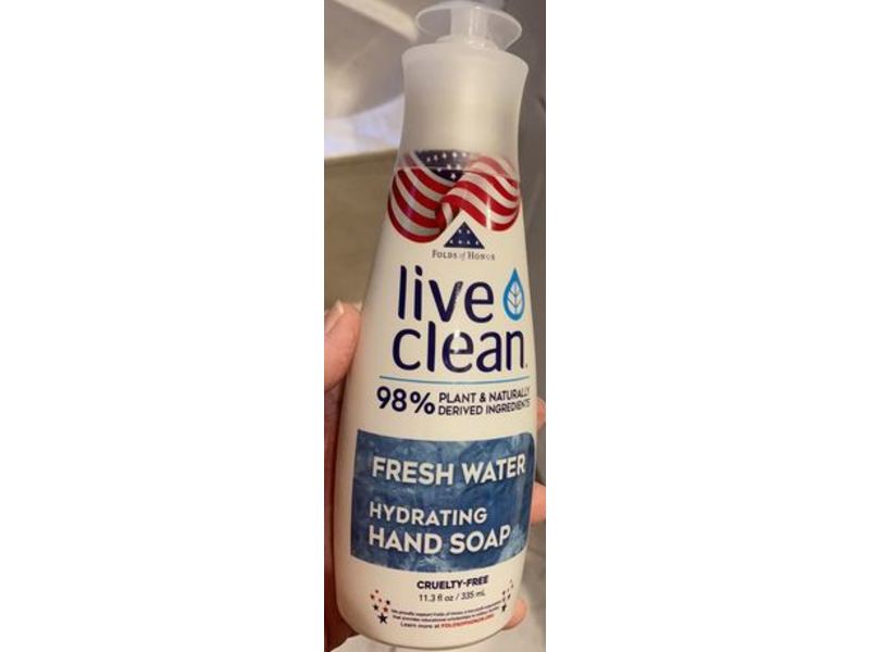 Live Clean Hydrating Liquid Hand Soap, Fresh Water, 11.3 fl oz/335 mL