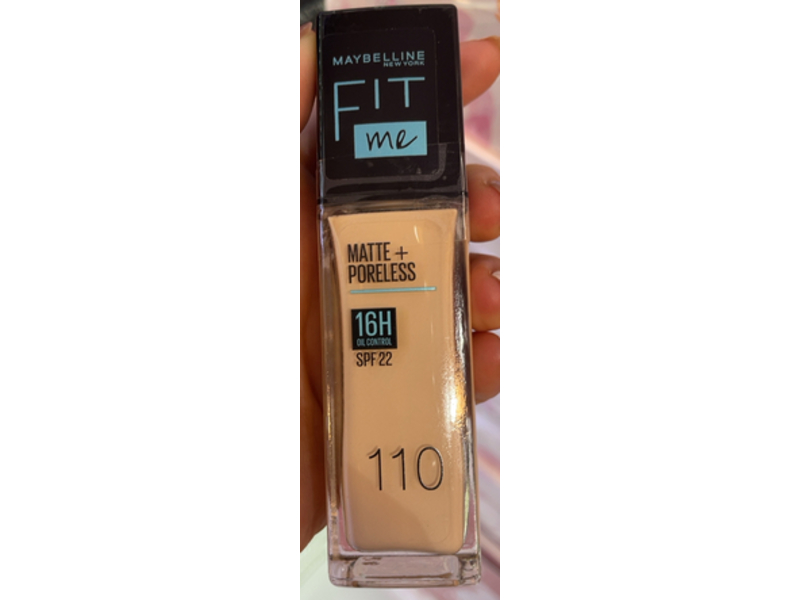 Maybelline Fit Me Matte + Poreless Foundation, SPF 22,110 Porcelain , 30 mL