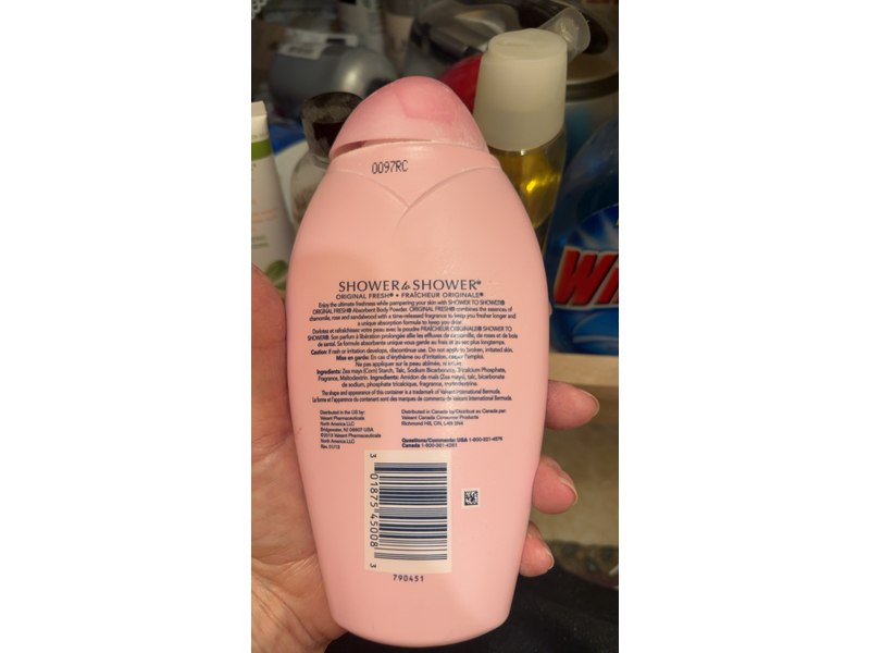 SHOWER TO SHOWER Body Powder Original Fresh 8 oz (Pack of 6)