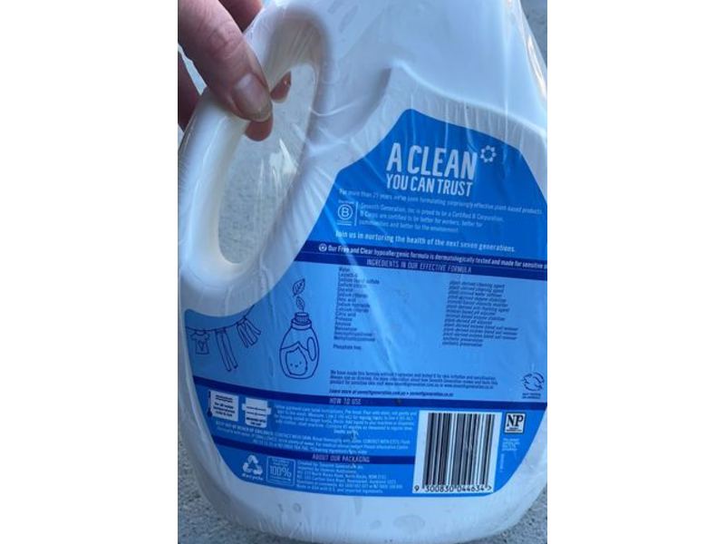 Seventh Generation Sensitive Laundry Liquid, Free & Clean, 44 Loads, 2 L