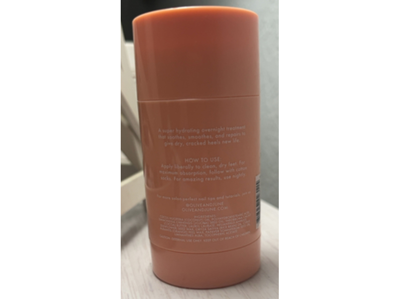 Olive & June Heel Balm Overnight Treatment, Sunflower & Meadowfoam, 1.8 oz/50 mL