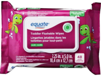 Equate Toddler Flushable Wipes, 48 Count - Image 2