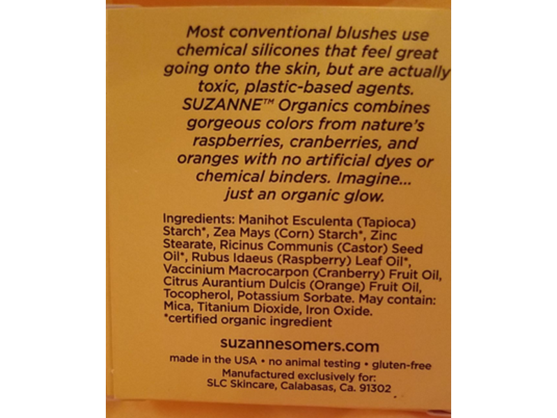 Suzanne Organics Natural Blushing Powder, Antique Rose, 0.10 oz/3 g