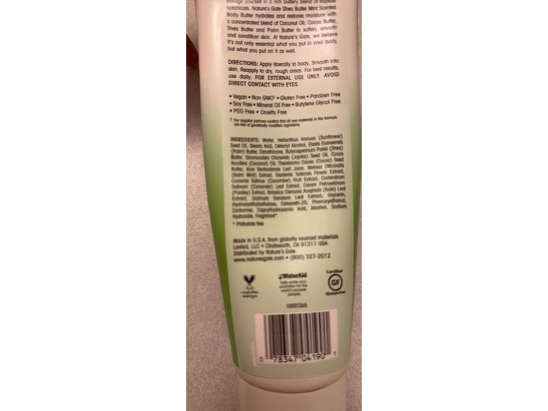 Nature's Gate Body Butter, Balm Mint + Kale, 8 fl oz/237 mL