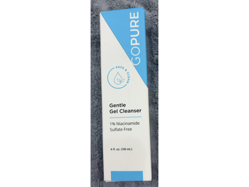 GoPure Gentle Gel Cleanser, 1% Niacinamide, 4 fl oz/118 mL