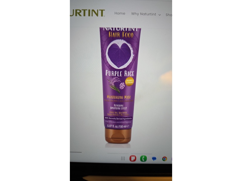 Naturtint Hair Food Moisturizing Mask, Purple Rice, 5.07 fl oz/150 mL