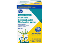 Kroger Flushable Hemorrhoidal Medicated Wipes, Witch Hazel & Aloe, 96 Count - thumbnail 1