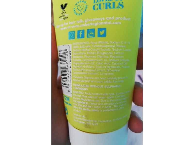 Umberto Giannini Scalp Restore Scalp Reviving Anti-Dandruff Shampoo, Super Fruit Enzymes, 8.4 fl oz/250 mL