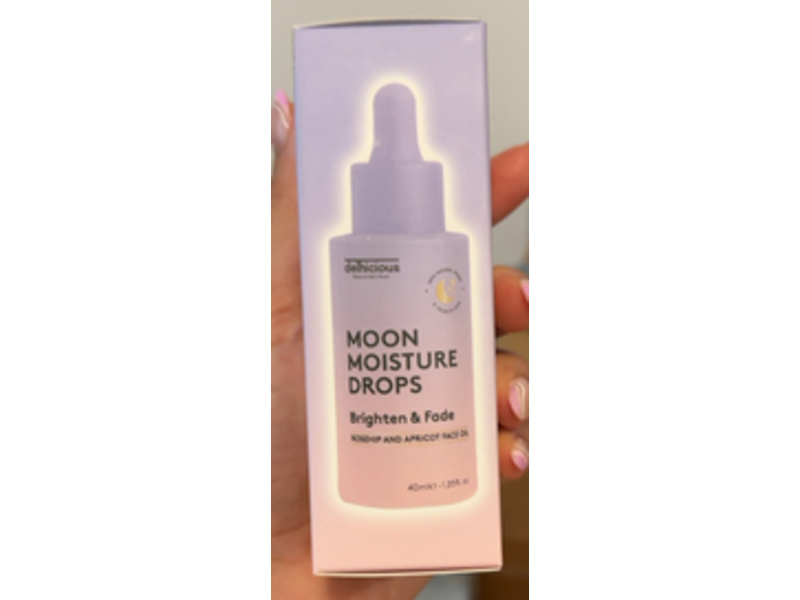 Delhicious Moon Moisture Drops Face Oil, Rosehip & Avocado, 1.35 fl oz/40 mL