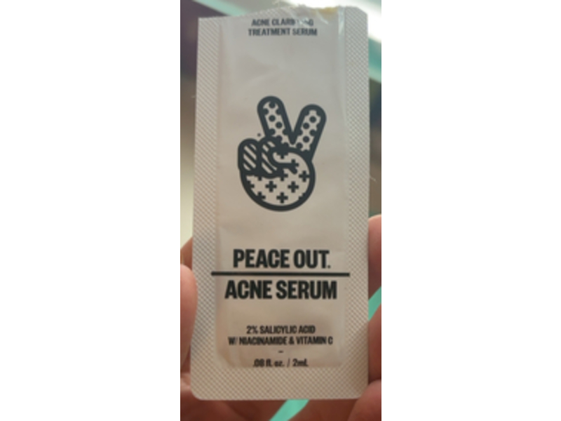 Peace Out Acne Serum, Salicylic Acid, 0.08 fl oz/2 mL