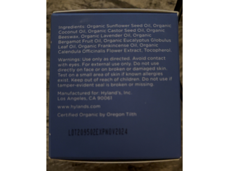 Hyland's Baby Organic Calming Balm, 1.76 oz/50 g