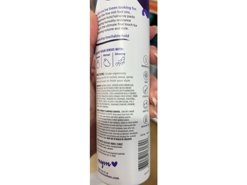 Not Your Mother Volumizing Plump For Joy Hair Spray, 5, 9.7 oz/275 g