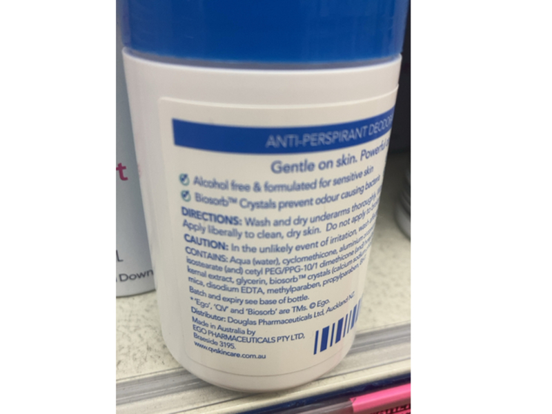 Ego Qv Naked Anti-Perspirant Deodorant, 80 g