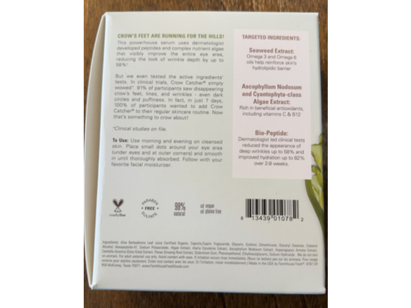 FarmHouse Fresh Crow Catcher Eye Transformation Youthful Serum, 5 fl oz/14.7 mL