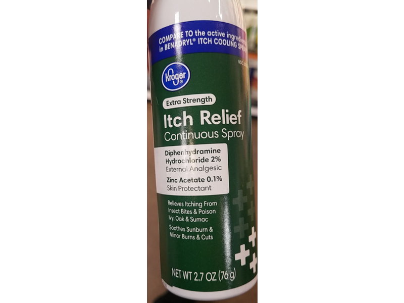 Kroger Extra Strength Itch Relief Continuous Spray, 2.7 oz/76 g