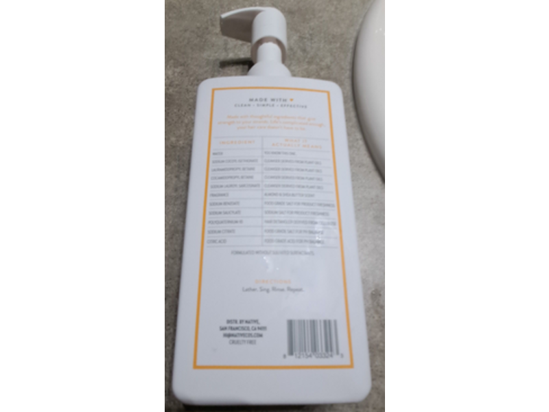 Native Hair Strengthening Shampoo, Almond & Shea Butter, 16.5 fl oz/487 mL