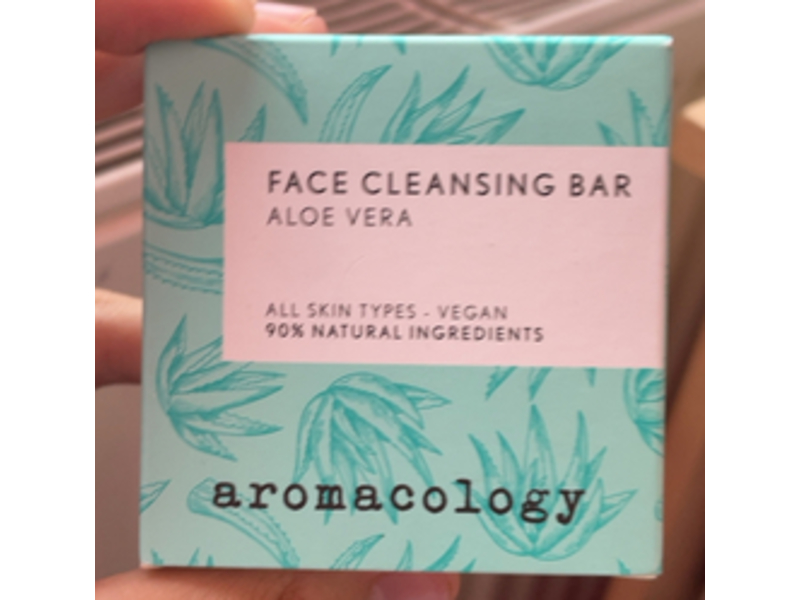 Aromacology Face Cleansing Bar, Aloe Vera, 80 g