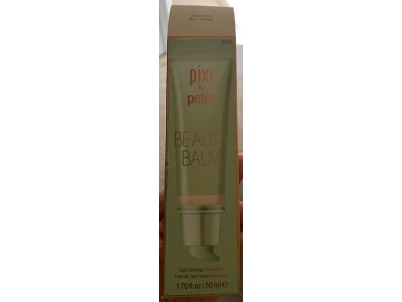 Pixi by Petra High Coverage Foundation, Beauty Balm, No. 1 Cream, 1.70 fl oz/50 ml