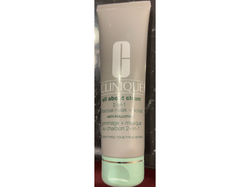 Clinique All About Clean 2 - In - 1 Charcoal Mask + Scrub, Anti - Pollution, 3.4 fl oz