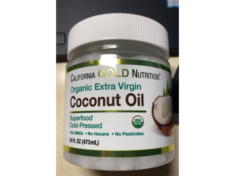 California Gold Nutrition Organic Extra Virgin Coconut Oil, 16 fl oz/473 mL