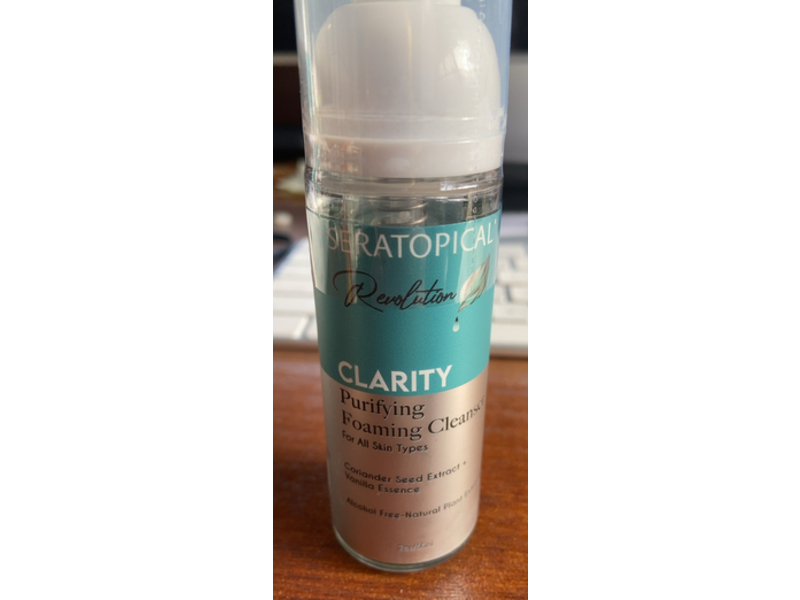 Seratopical Revolution Clarity Purifying Foaming Cleanser, Coriander Seed Extract & Vanilla Essence, 2 oz/60 mL