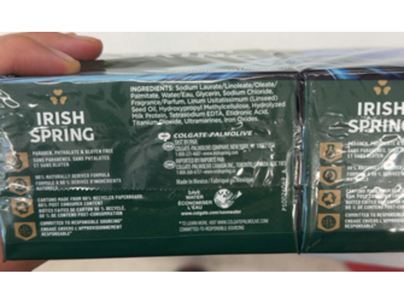 Irish Spring Deep Moisturization Deodorant Soap, Moisture Blast, 3.7 oz/104.8 g, 6 Count