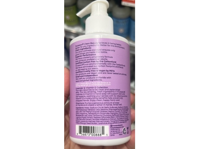Purezero Hand Soap, Lavender & Vitamin E, 10 oz/283 mL