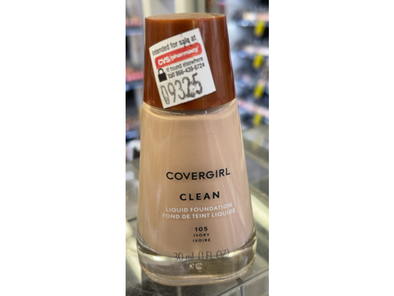 Covergirl Clean Liquid Foundation, 105 Ivory, 1 fl oz/30mL