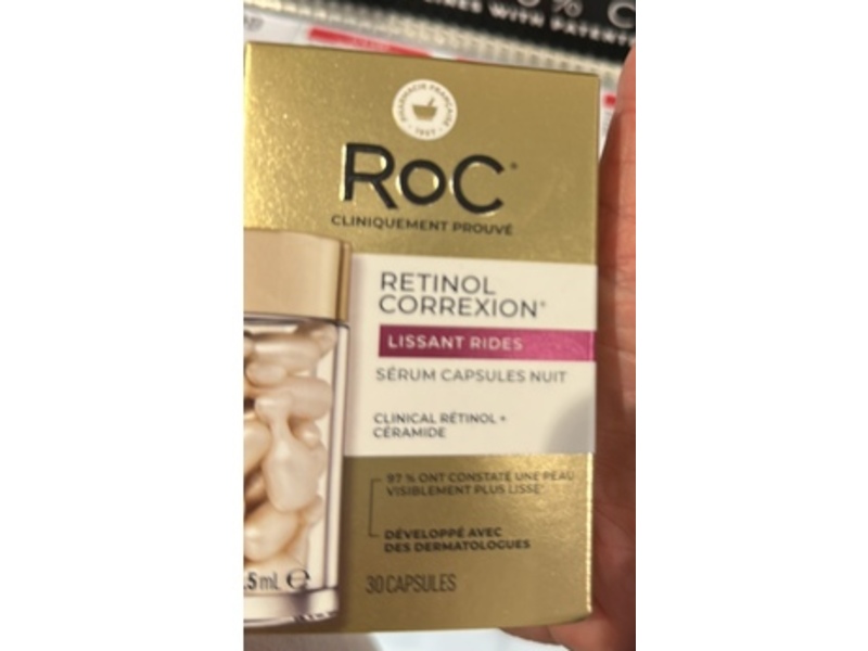 RoC Retinol Correxion Night Smoothing Serum Capsules, 0.35 fl oz/10.5 mL, 30 Count