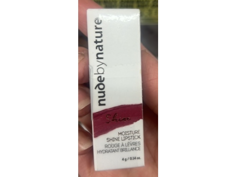 Nude By Nature Moisture Shine Lipstick, Deep Plum, 0.14 oz/4 g