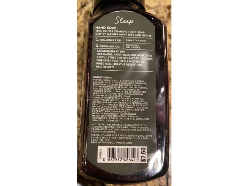 Bath & Body Works Aromatherapy Gentle Foaming Hand Soap, Sleep, 8.75 fl oz/239 mL