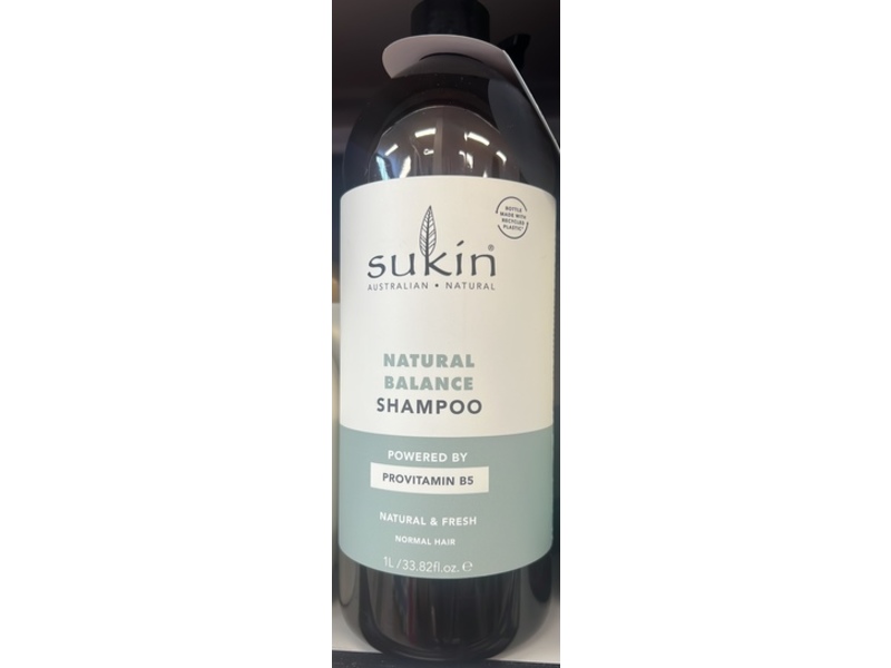 Sukin Natural Balance Shampoo, 33.82 fl oz/1 L