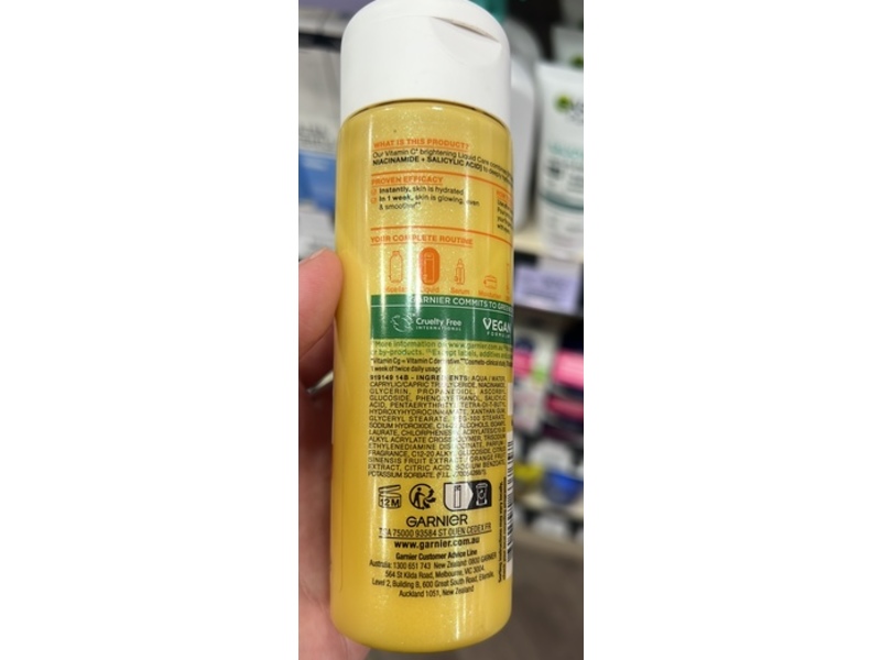 Garnier Brightening Liquid Care, Vitamin C, 120 mL