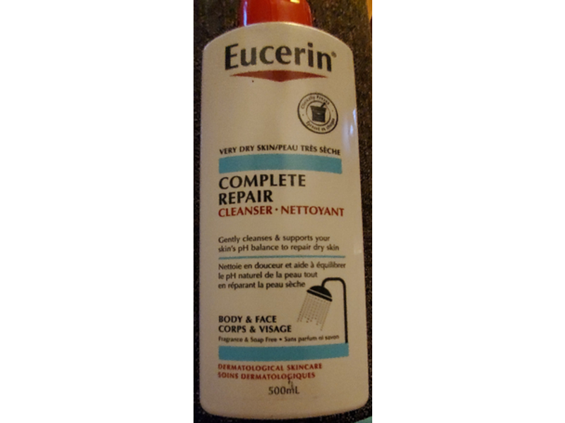 Eucerin Complete Repair Body & Face Cleanser, 16.9 fl oz/500 mL