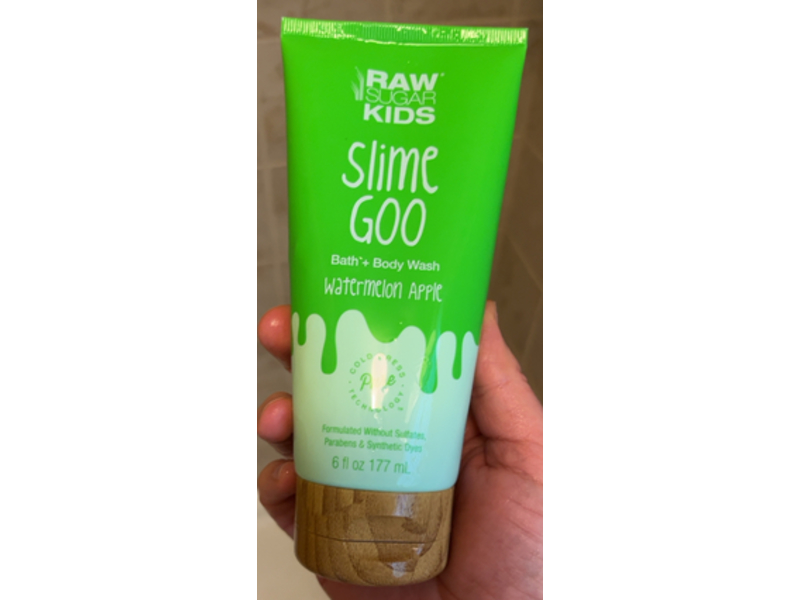 Raw Sugar Kids Slime Goo Bath + Body Wash, Watermelon Apple, 6 fl oz/177 mL, Pack Of 2