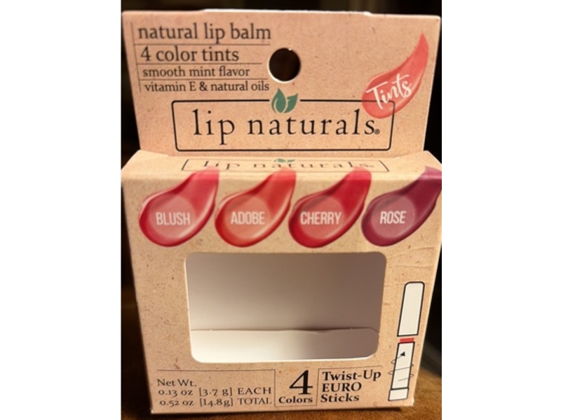 Lip Naturals Lip Balm Set, 0.13 oz/3.7 g, Pack Of 4