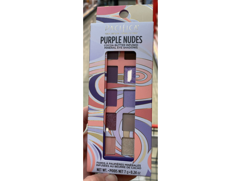 Pacifica Purples Nudes Mineral Eyeshadow Palette, Cocoa Butter, 0.24 oz/7 g