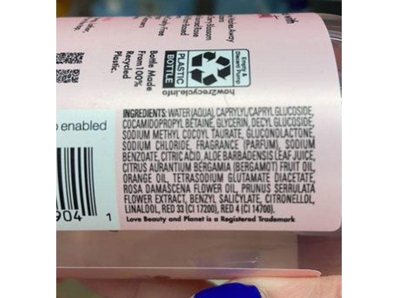 Love Beauty & Planet Beloved Foaming Hand Wash, Cherry Blossom & Tea Rose, 8 fl oz